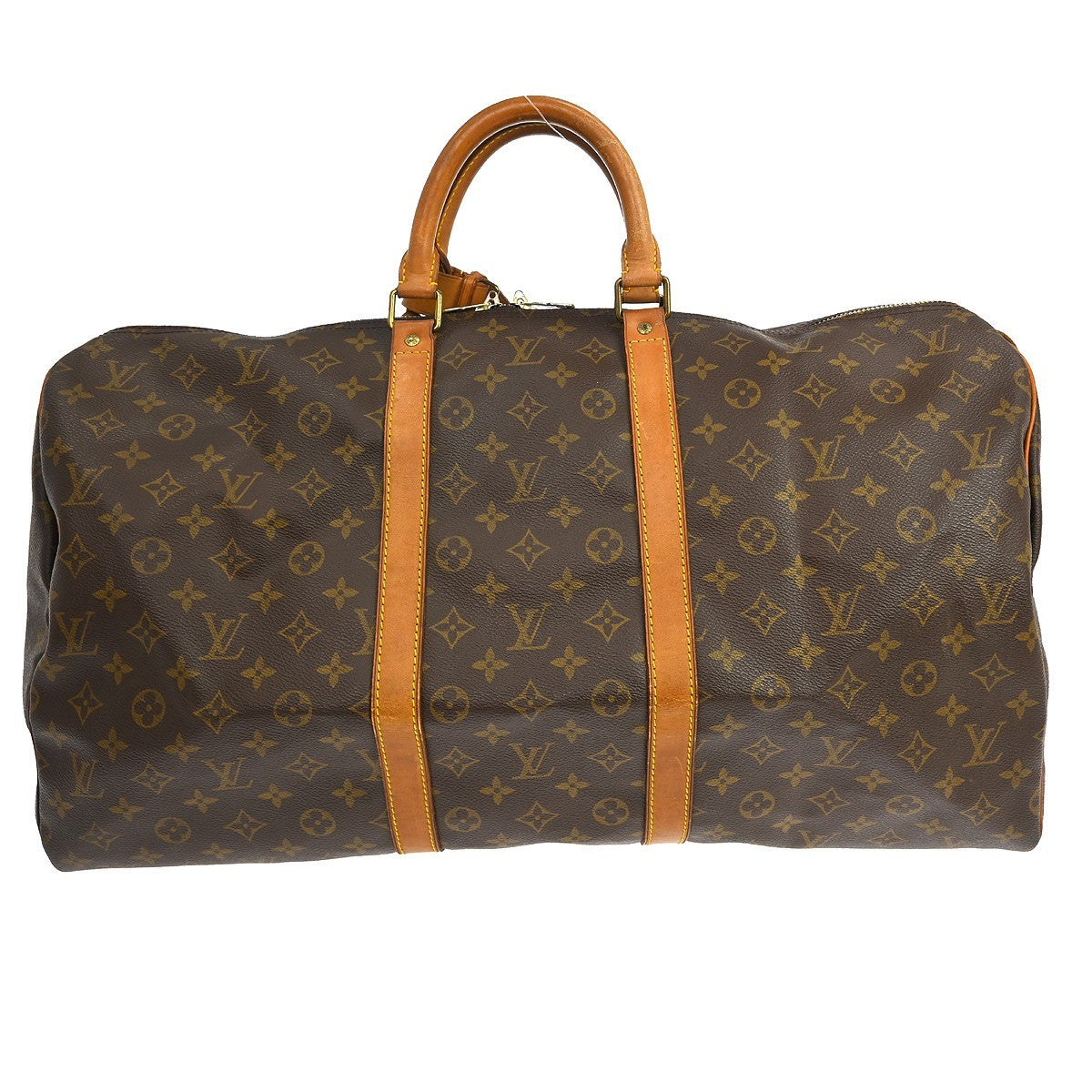 Louis Vuitton Keepall Bag Monogram Canvas Brown Canvas Travel Bag Bag (Pre-Owned)