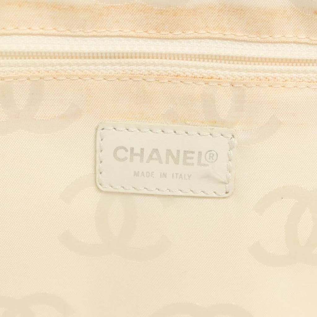 Chanel Cambon Canvas White Canvas Bag (Pre-Owned)