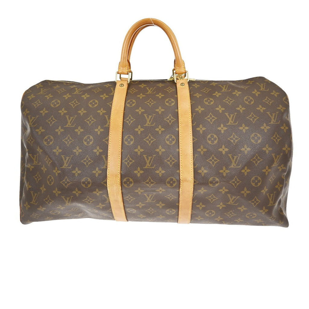 Louis Vuitton Keepall Bag Monogram Canvas Brown Canvas Travel Bag Bag (Pre-Owned)