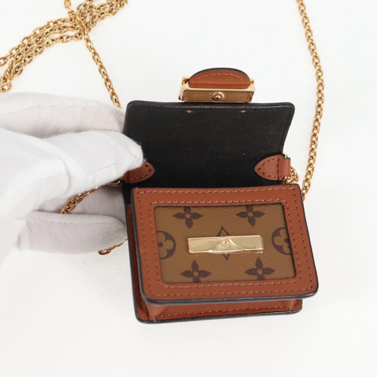 Louis Vuitton Dauphine Shoulder Bag Reverse Monogram Canvas Brown Canvas Clutche & Pouche Bag (Pre-Owned)