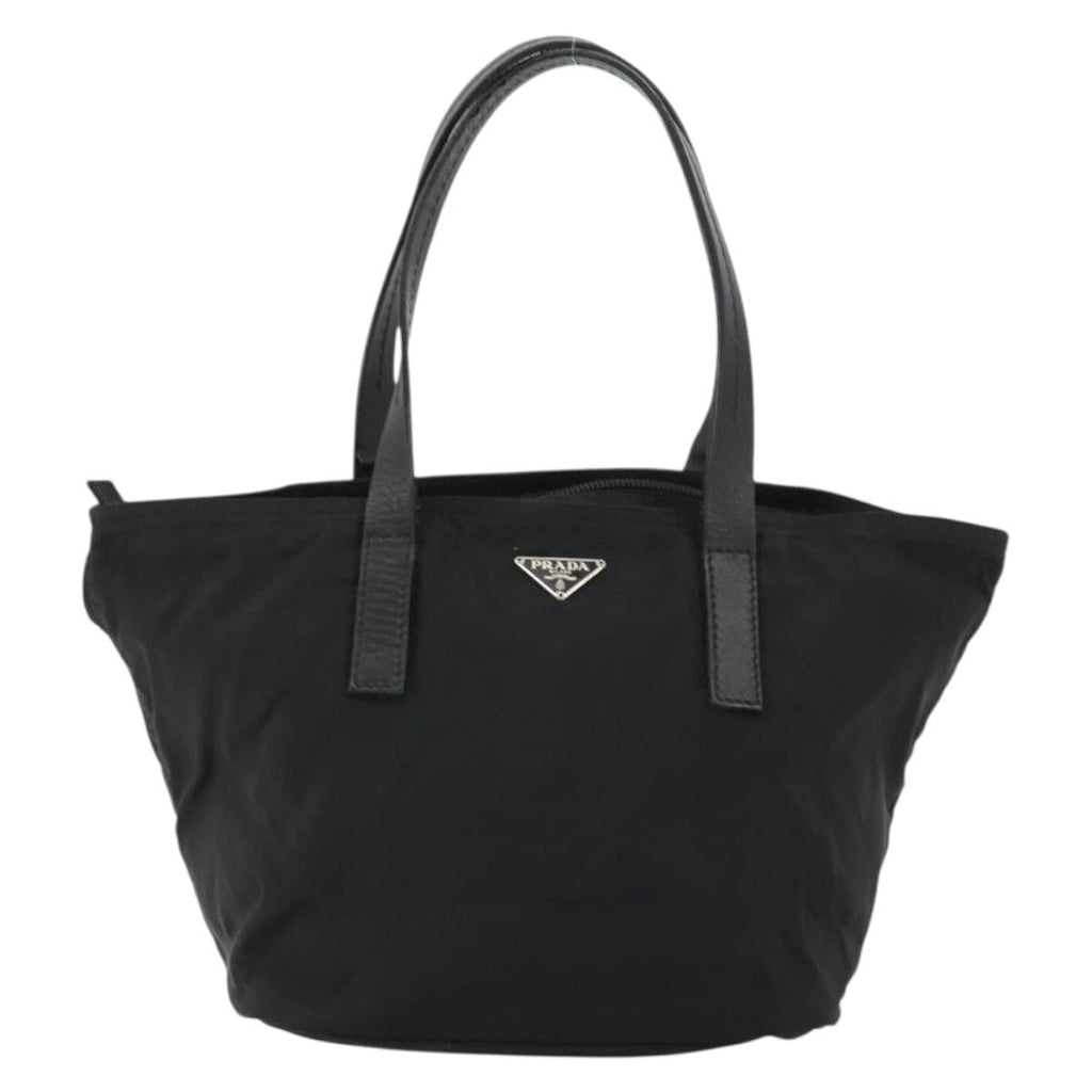 Prada Vintage Handbag Tessuto Black Nylon Handbag (Pre-Owned)