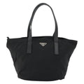 Prada Vintage Handbag Tessuto Black Nylon Handbag (Pre-Owned)