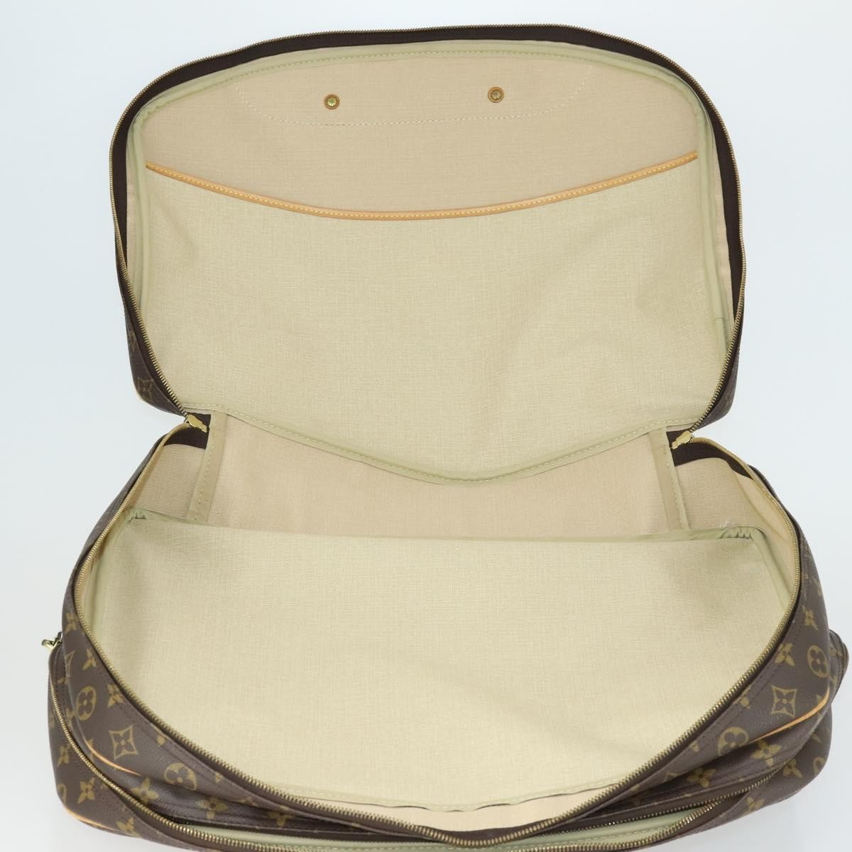 Louis Vuitton Alize Bag Monogram Canvas Brown Canvas Travel Bag Bag (Pre-Owned)
