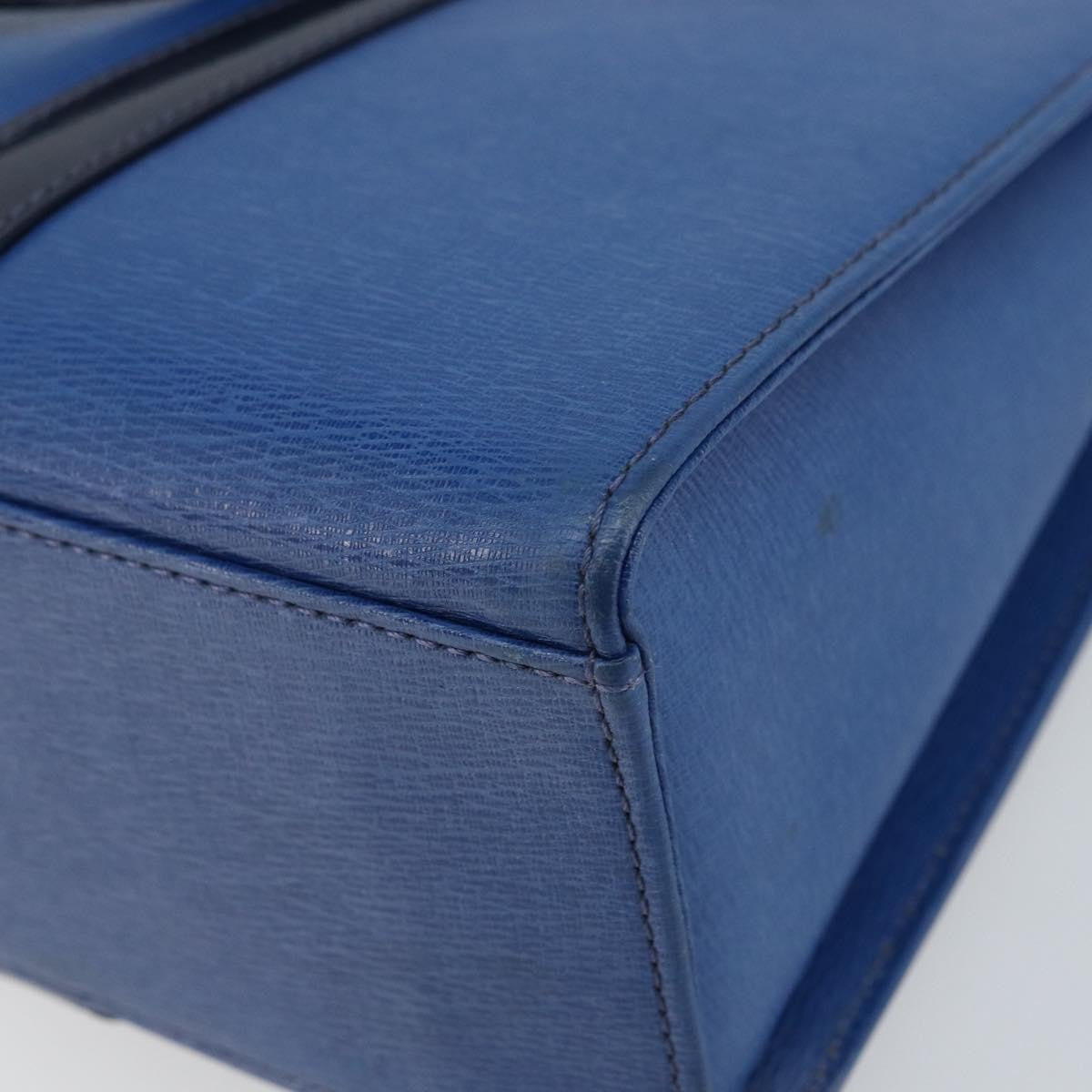 Burberry Vintage Handbag Leather Blue Leather Handbag (Pre-Owned)