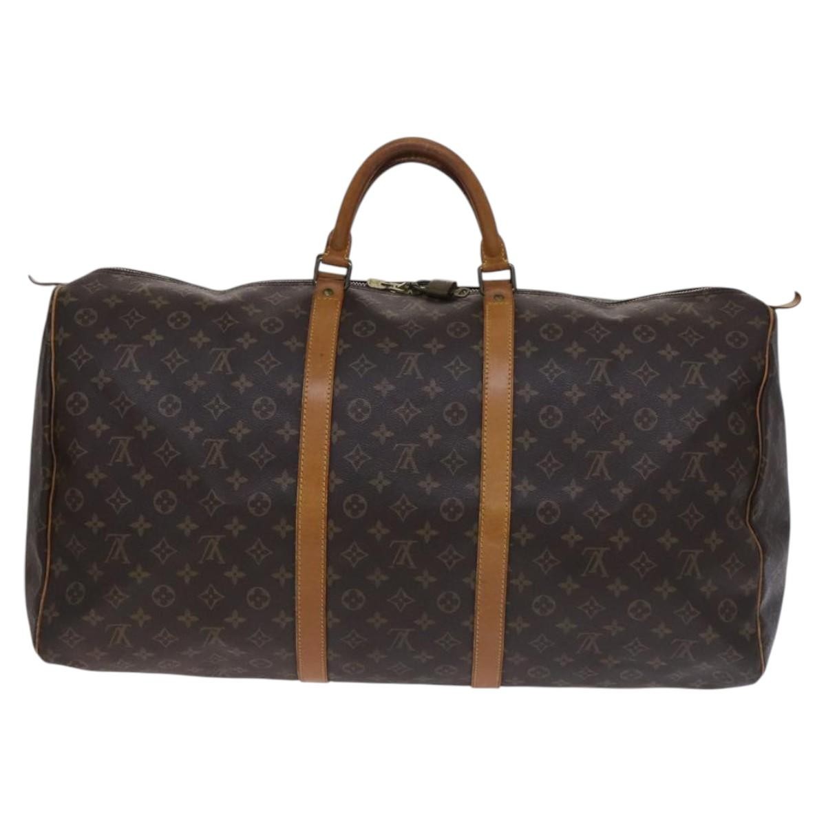 Louis Vuitton Keepall Bag Monogram Canvas Brown Canvas Travel Bag Bag (Pre-Owned)