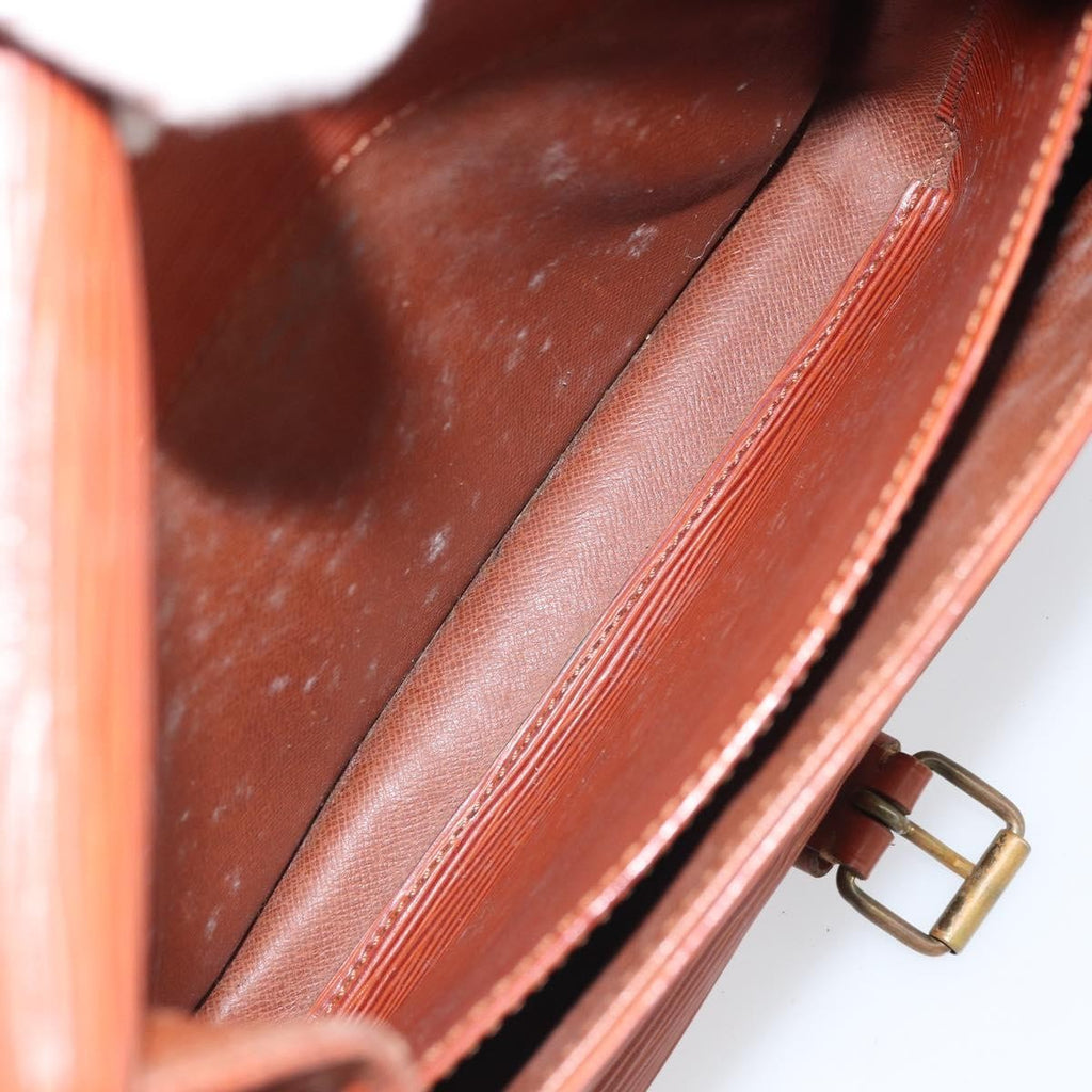 Louis Vuitton Cartouchiere Handbag Epi Leather Brown Leather Shoulder Bag Bag (Pre-Owned)