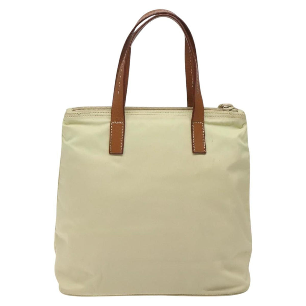 Prada Vintage Tote Tessuto White Nylon Tote Bag Bag (Pre-Owned)