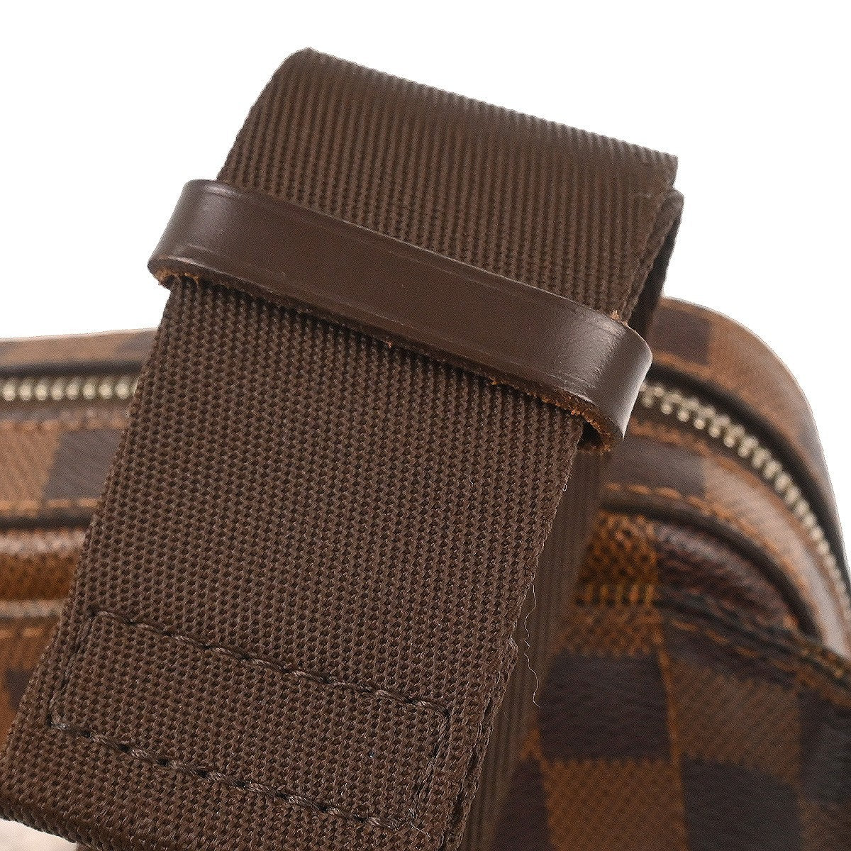 Louis Vuitton Geronimos Waist Bag Damier Brown Canvas Clutche & Pouche Bag (Pre-Owned)