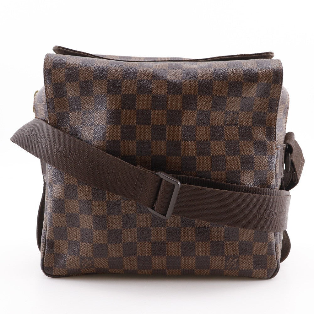 Louis Vuitton Naviglio Handbag Damier Brown Canvas Shoulder Bag Bag (Pre-Owned)