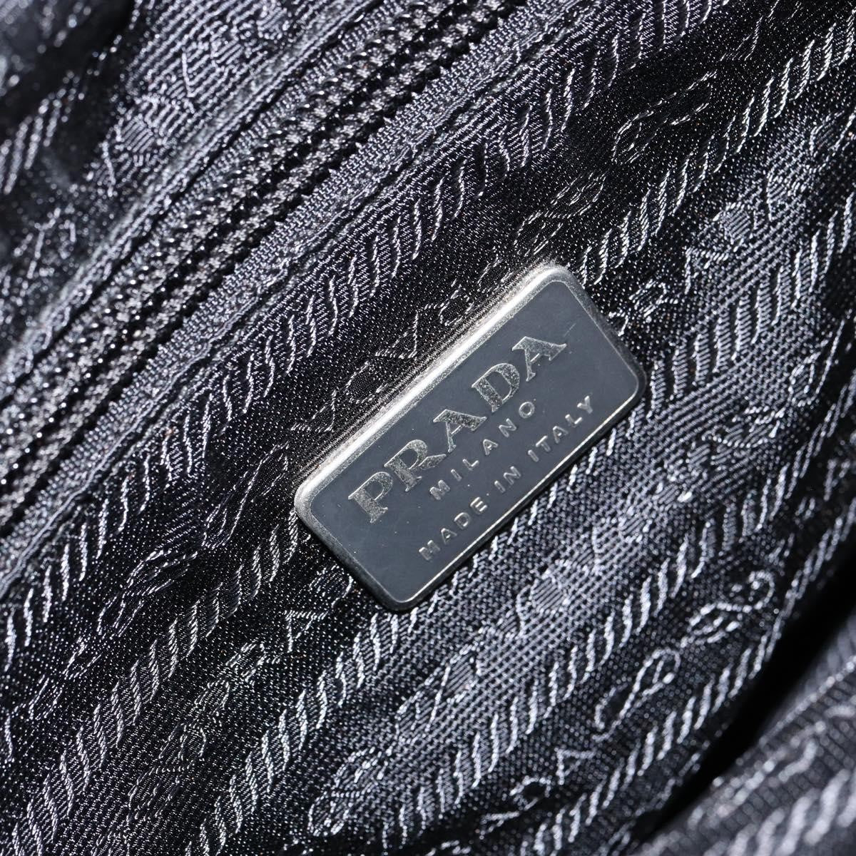 Prada Vintage Zip Tote Tessuto Black Nylon Tote Bag Bag (Pre-Owned)