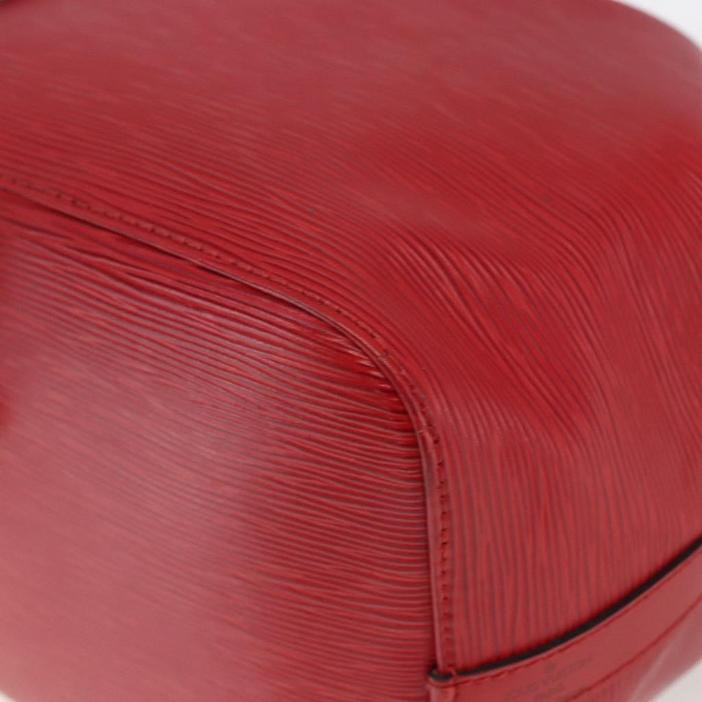 Louis Vuitton Petit Noe Handbag Epi Leather Red Leather Shoulder Bag Bag (Pre-Owned)
