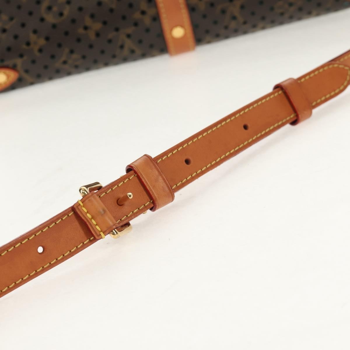 Louis Vuitton Flore Saumur Handbag Perforated Monogram Canvas Brown Canvas Shoulder Bag Bag (Pre-Owned)