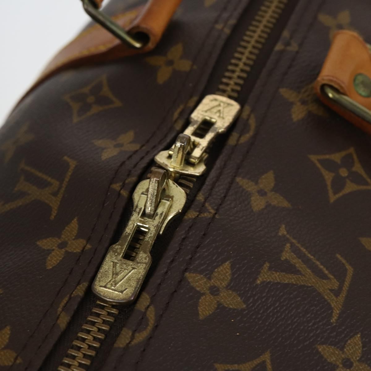 Louis Vuitton Keepall Bandouliere Bag Monogram Canvas Brown Canvas Travel Bag Bag (Pre-Owned)