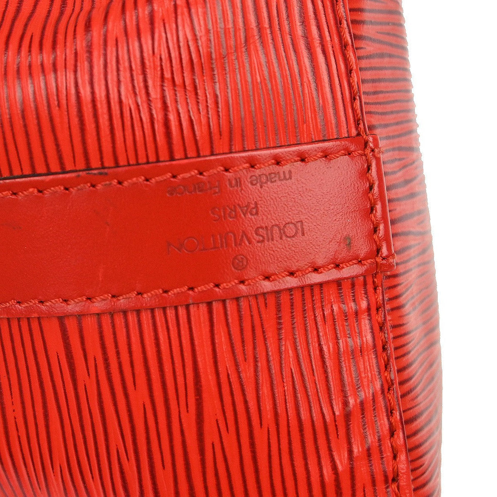 Louis Vuitton Petit Noe Handbag Epi Leather Red Leather Shoulder Bag Bag (Pre-Owned)