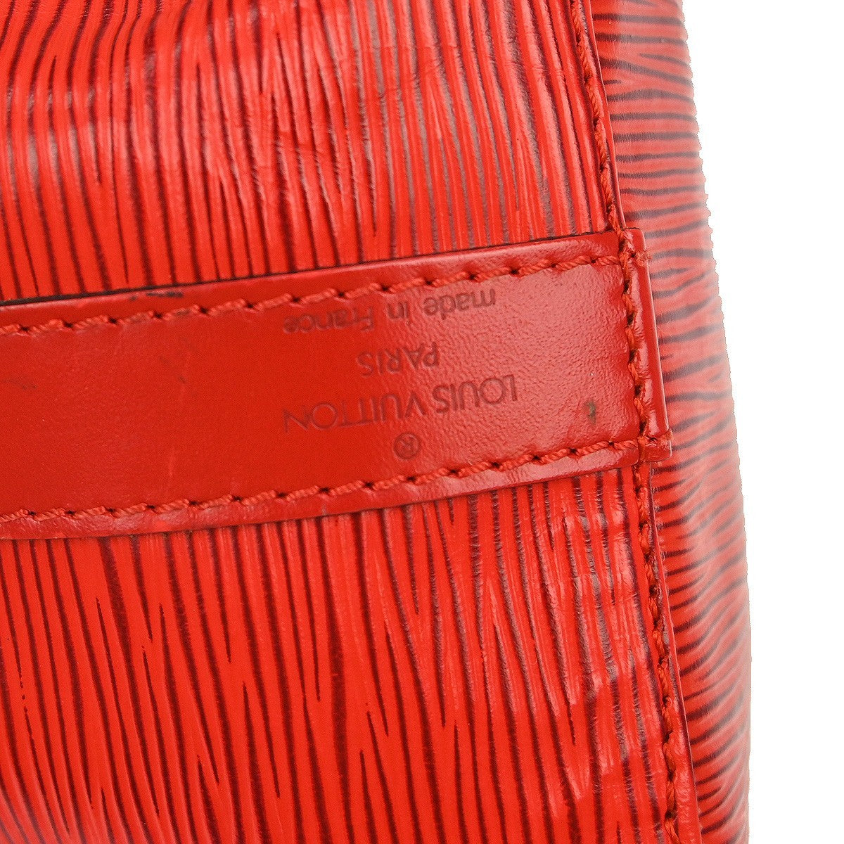Louis Vuitton Petit Noe Handbag Epi Leather Red Leather Shoulder Bag Bag (Pre-Owned)