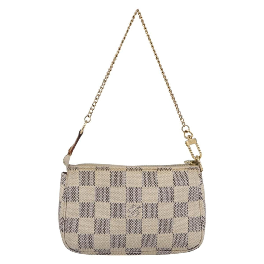 Louis Vuitton Pochette Accessoires Damier White Canvas Bag (Pre-Owned)