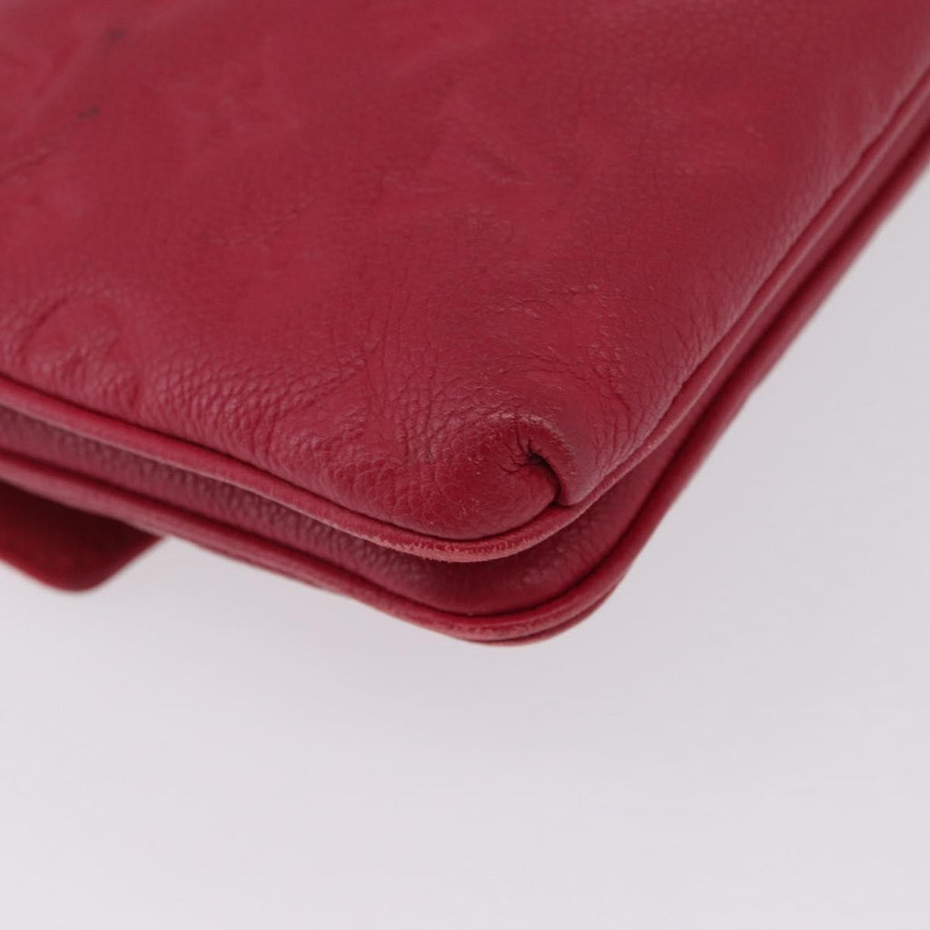 Louis Vuitton Twice Handbag Monogram Empreinte Leather Burgundy Leather Shoulder Bag Bag (Pre-Owned)