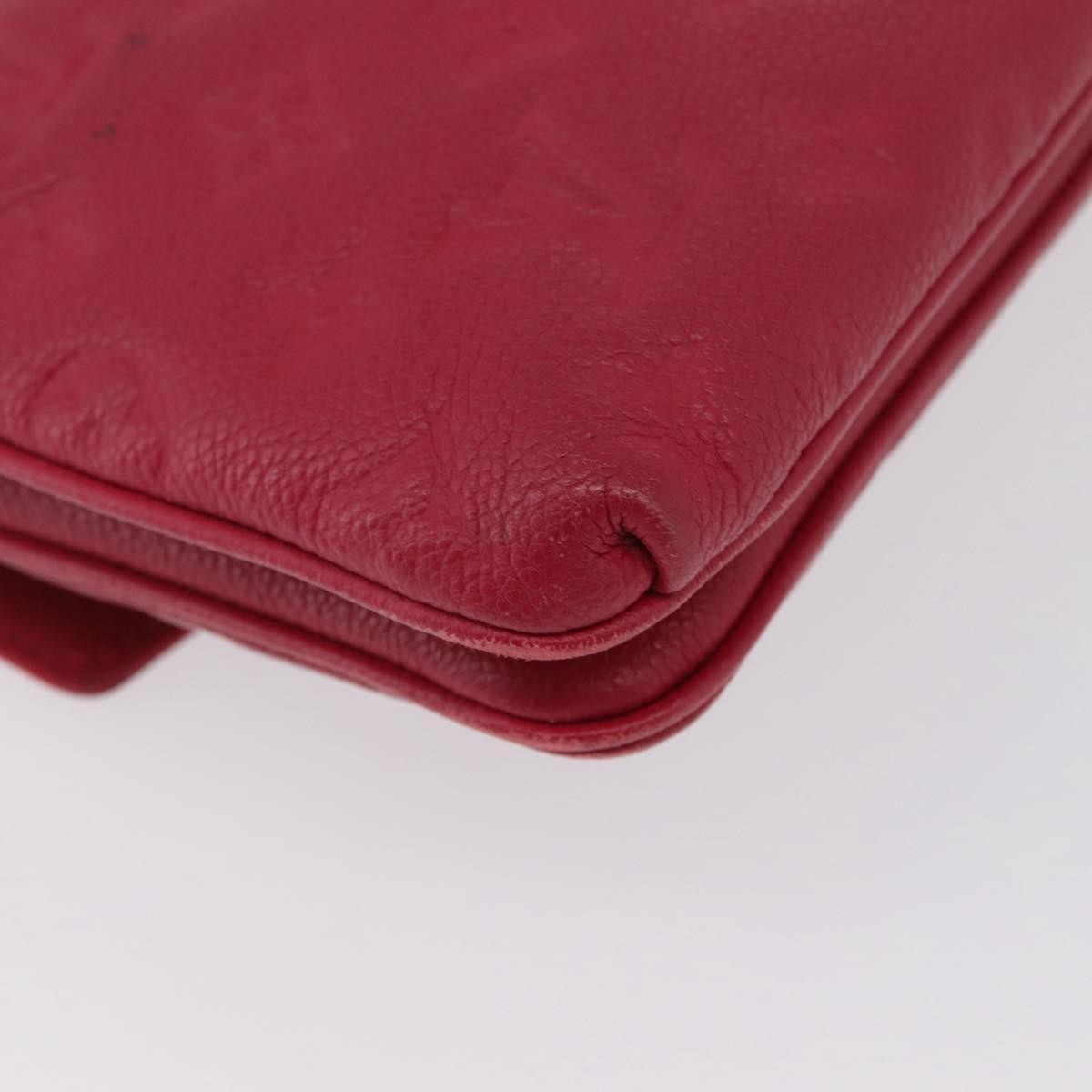 Louis Vuitton Twice Handbag Monogram Empreinte Leather Burgundy Leather Shoulder Bag Bag (Pre-Owned)