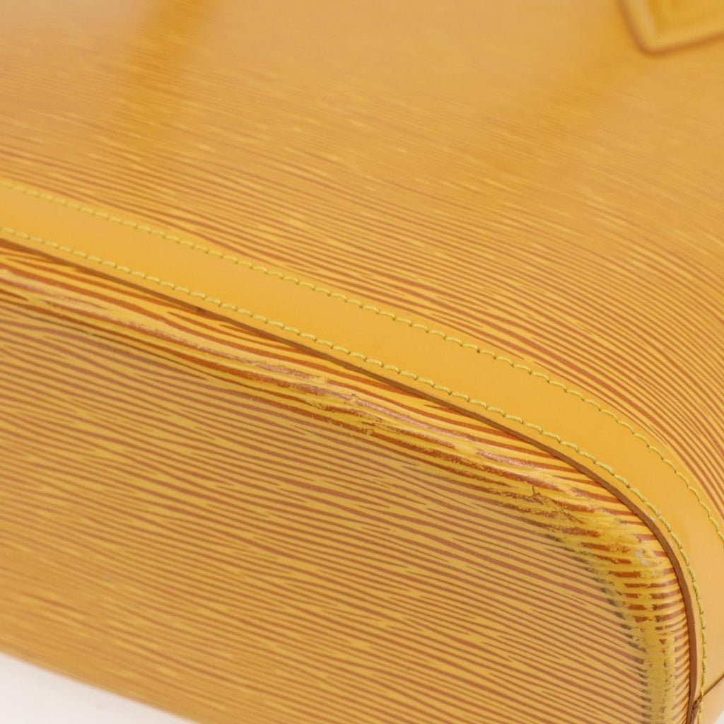 Louis Vuitton Lussac Handbag Epi Leather Yellow Leather Shoulder Bag Bag (Pre-Owned)