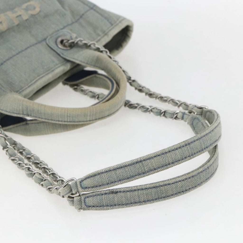 Chanel Deauville Nm Tote Denim Blue Denim_Jeans Tote Bag Bag (Pre-Owned)