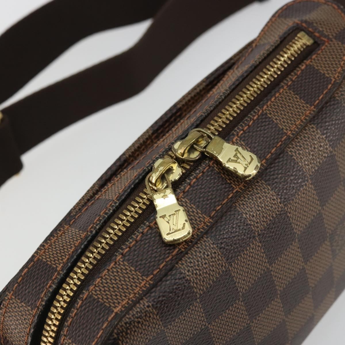 Louis Vuitton Geronimos Waist Bag Damier Brown Canvas Shoulder Bag Bag (Pre-Owned)
