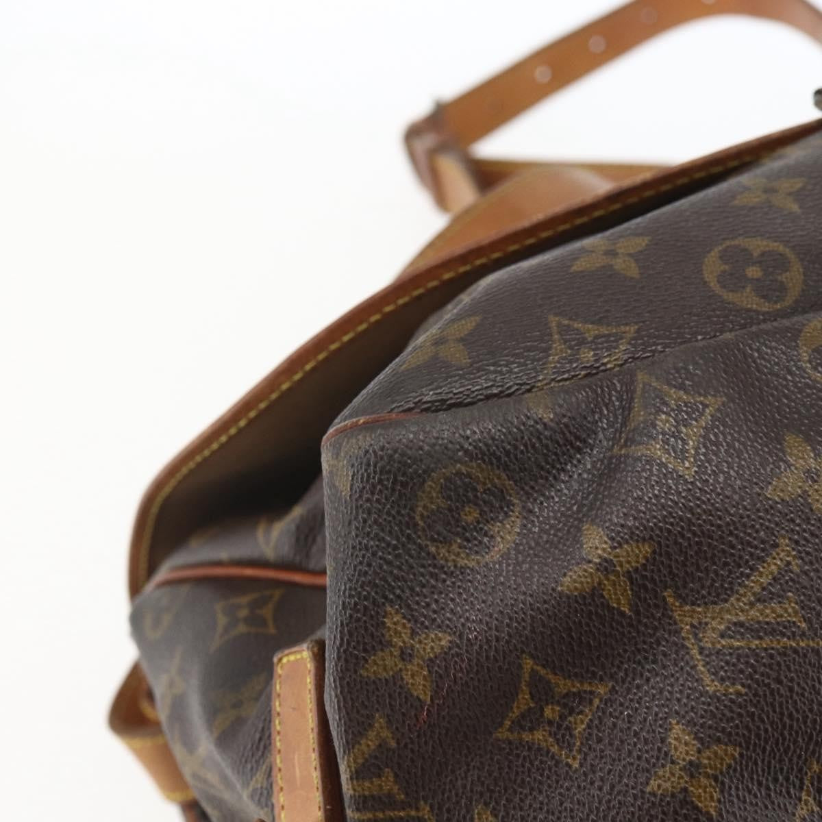 Louis Vuitton Saumur Handbag Monogram Canvas Brown Canvas Shoulder Bag Bag (Pre-Owned)