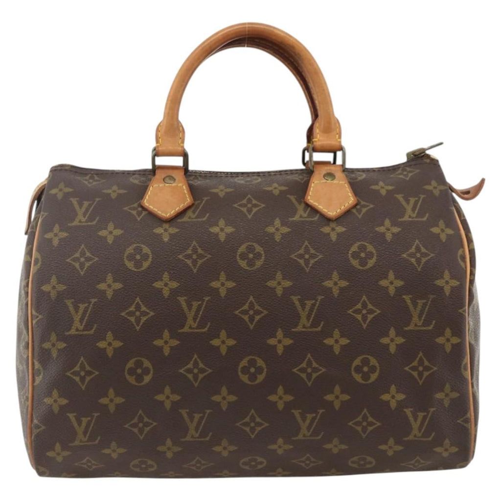 Louis Vuitton Speedy Handbag Monogram Canvas Brown Canvas Handbag (Pre-Owned)