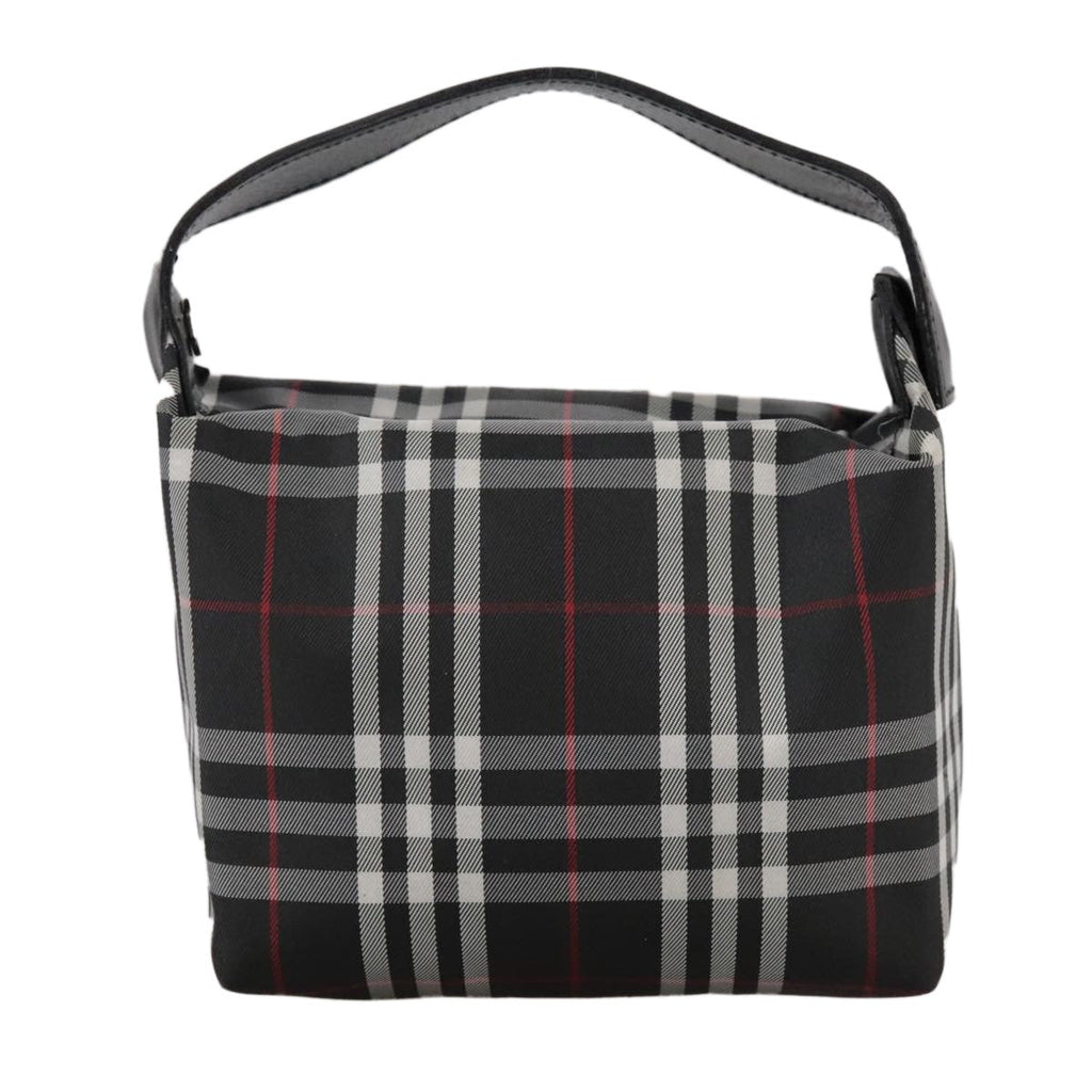 Burberry Nova Check Handbag Nylon Black Nylon Handbag (Pre-Owned)