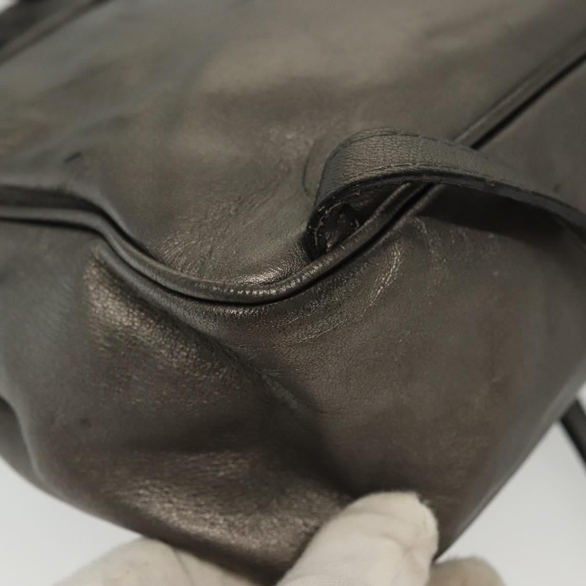 Bottega Veneta Intrecciato Backpack Patent Leather Metallic Leather Backpack Bag (Pre-Owned)