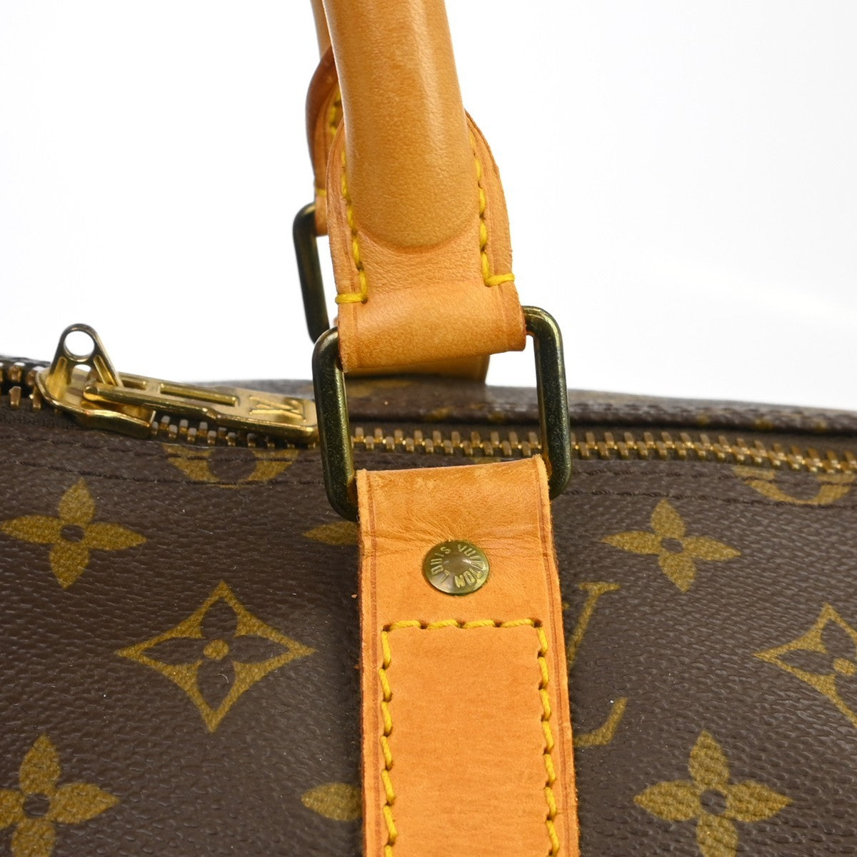 Louis Vuitton Keepall Bag Monogram Canvas Brown Canvas Travel Bag Bag (Pre-Owned)