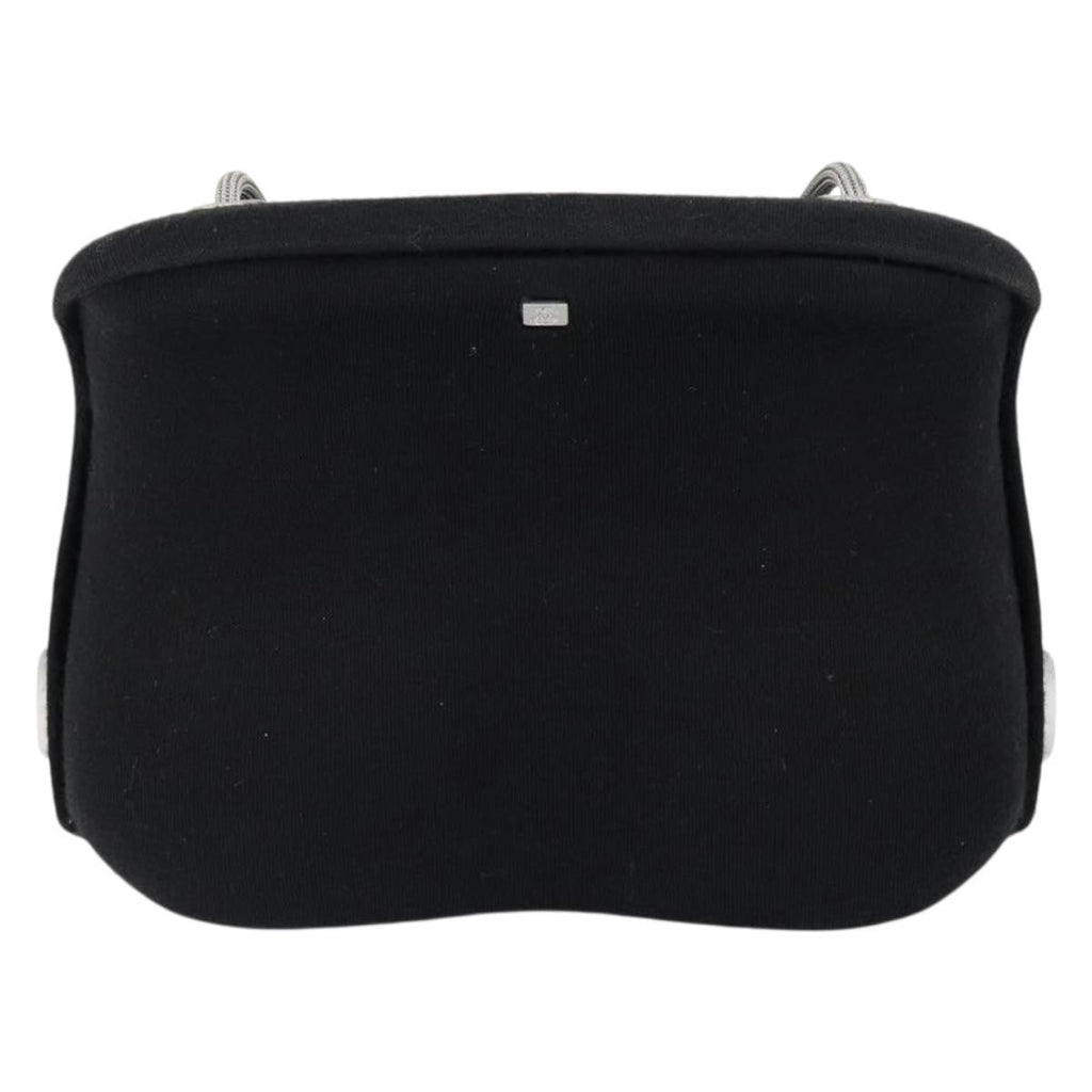 Chanel Millennium Shoulder Bag Jersey Black Cotton Shoulder Bag Bag (Pre-Owned)