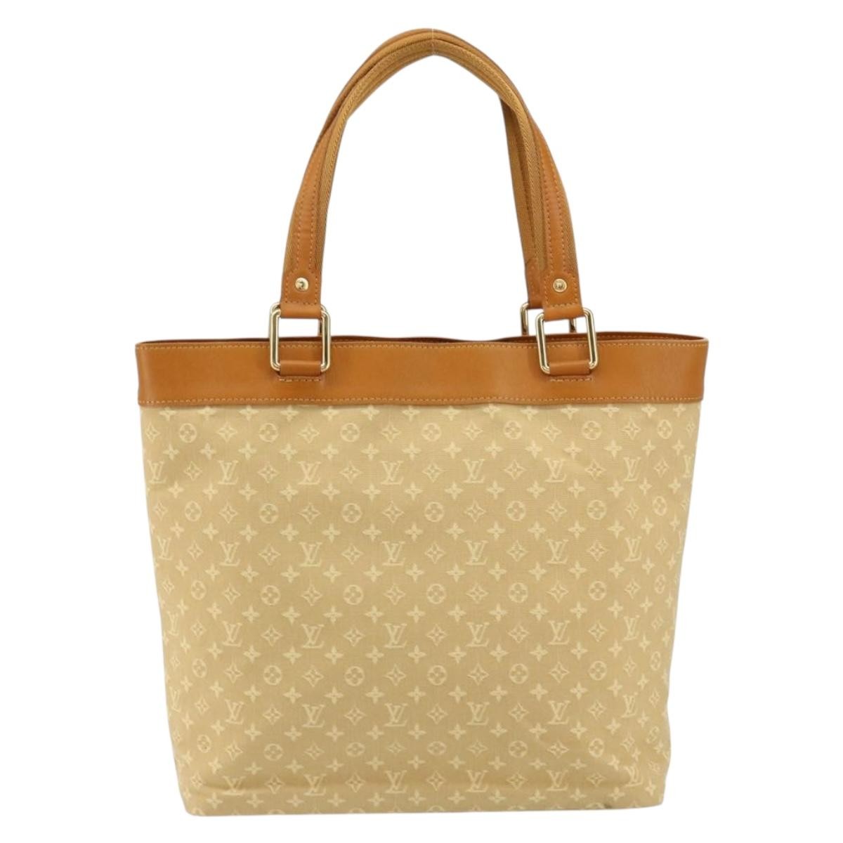Louis Vuitton Lucille Handbag Mini Lin Beige Canvas Tote Bag Bag (Pre-Owned)