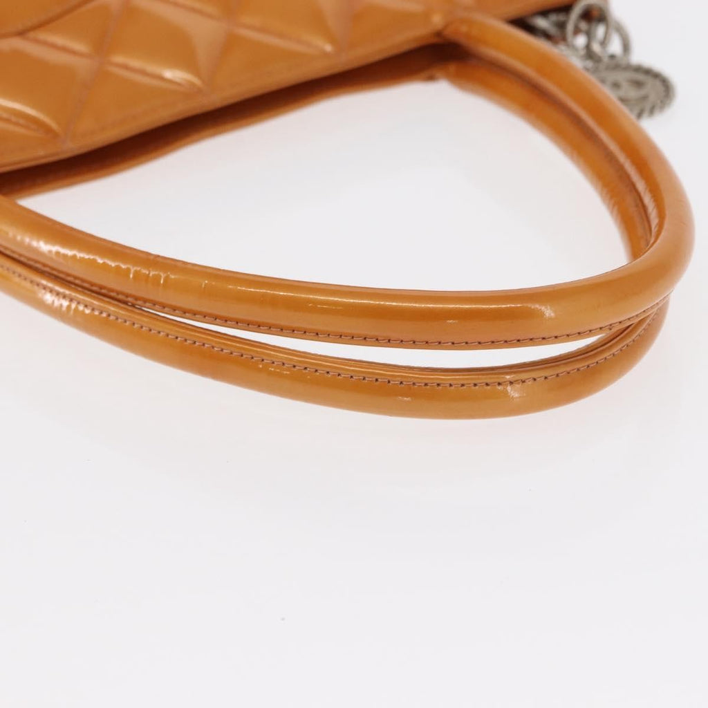 Chanel Medallion Tote Quilted Patent Beige Patent_Leather Tote Bag Bag (Pre-Owned)