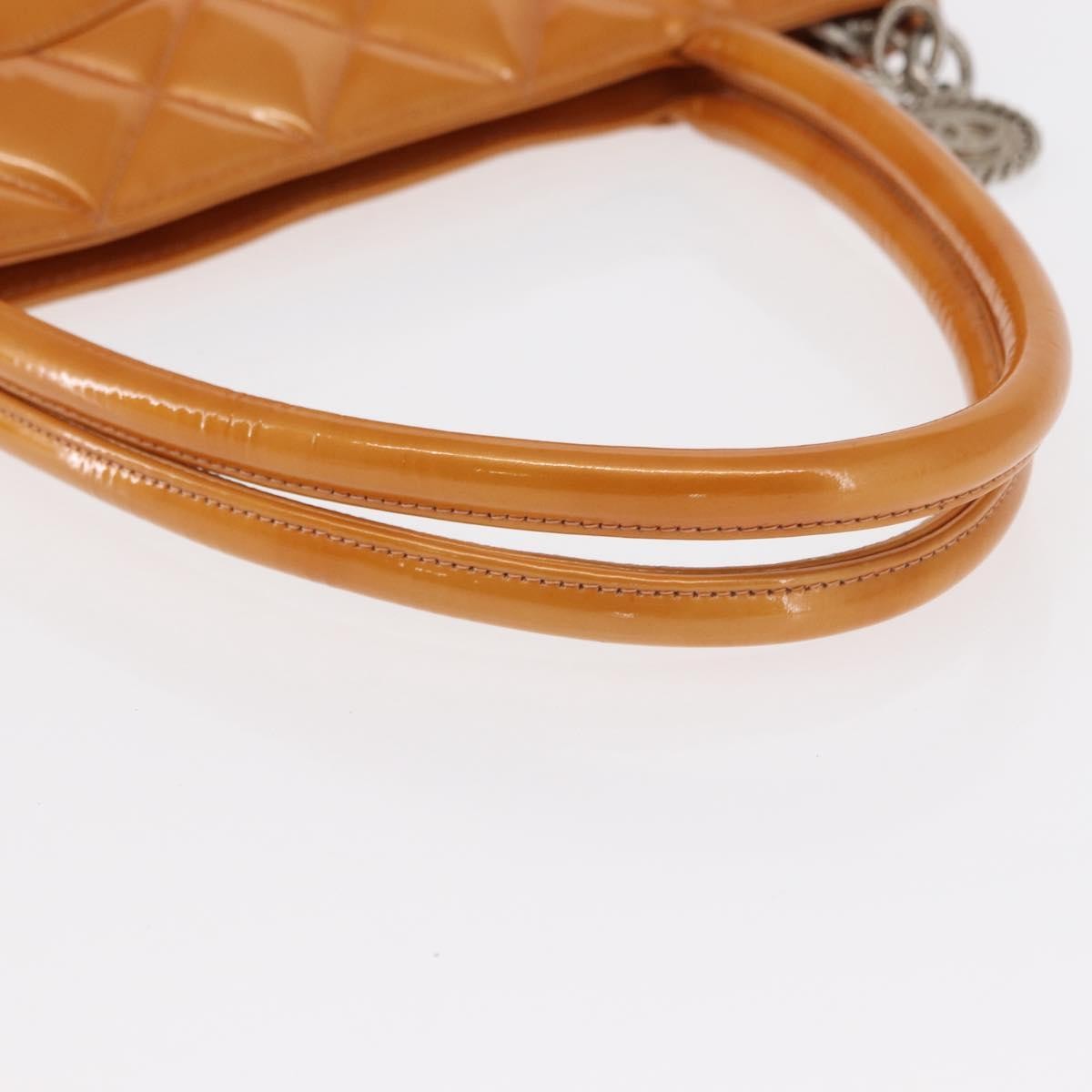 Chanel Medallion Tote Quilted Patent Beige Patent_Leather Tote Bag Bag (Pre-Owned)