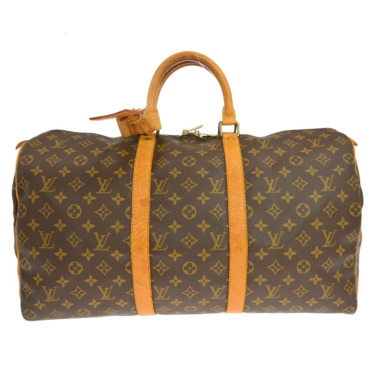 Louis Vuitton Keepall Bag Monogram Canvas Brown Canvas Travel Bag Bag (Pre-Owned)