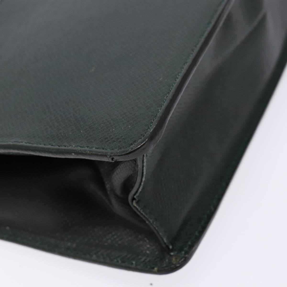 Louis Vuitton Kourad Pouch Taiga Green Leather Clutche & Pouche Bag (Pre-Owned)