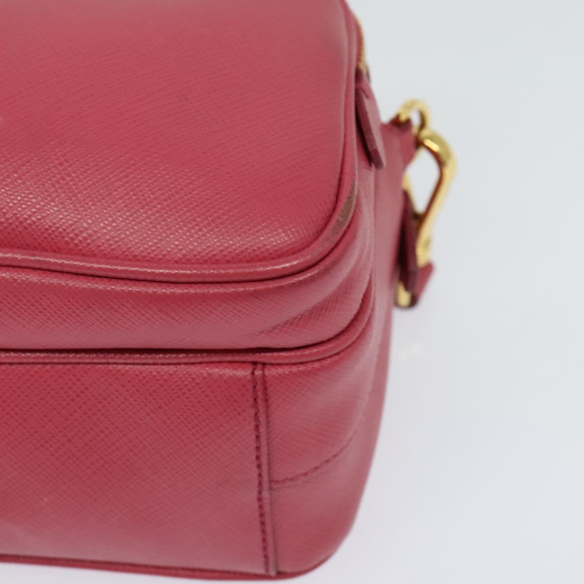 Prada Front Pocket Crossbody Bag Saffiano Leather Pink Leather Shoulder Bag Bag (Pre-Owned)