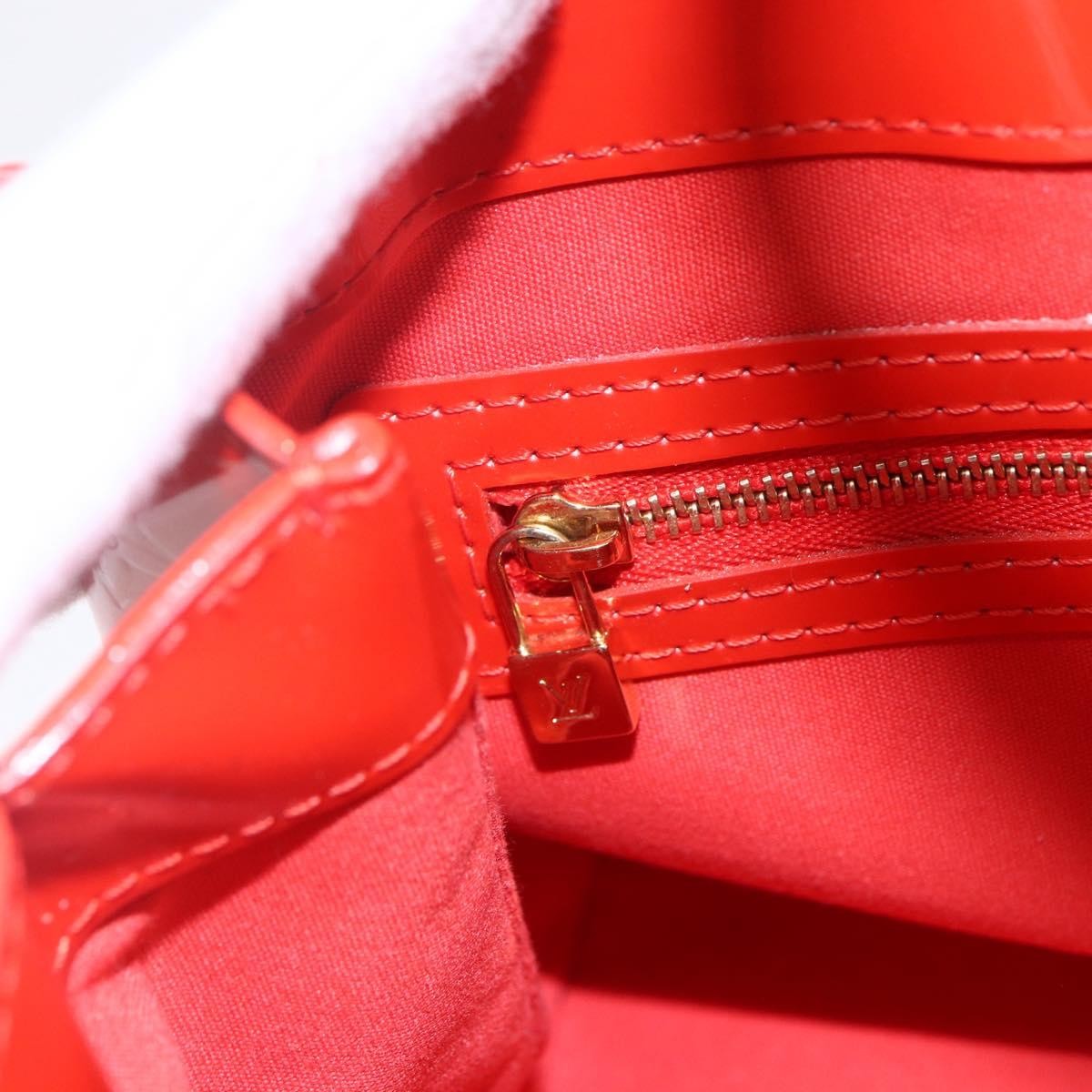 Louis Vuitton Wilshire Handbag Monogram Vernis Orange Patent_Leather Tote Bag Bag (Pre-Owned)
