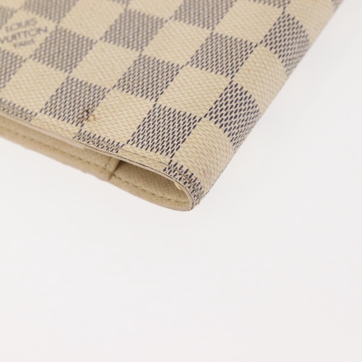 Louis Vuitton Agenda Cover Damier Azur Beige Canvas Toiletry Case Accessory (Pre-Owned)