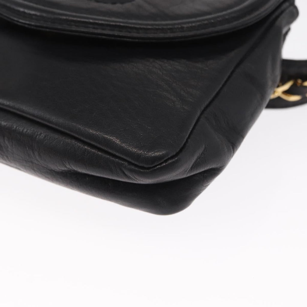 Chanel Chain Envelope Belt Bag Quilted Calfskin Black Leather Clutche & Pouche Bag (Pre-Owned)