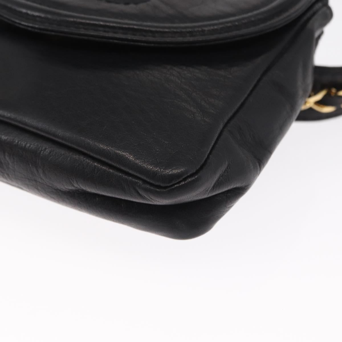 Chanel Chain Envelope Belt Bag Quilted Calfskin Black Leather Clutche & Pouche Bag (Pre-Owned)