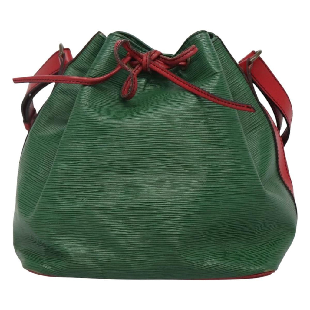 Louis Vuitton Bicolor Petit Noe Handbag Epi Leather Green Leather Shoulder Bag Bag (Pre-Owned)