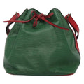 Louis Vuitton Bicolor Petit Noe Handbag Epi Leather Green Leather Shoulder Bag Bag (Pre-Owned)