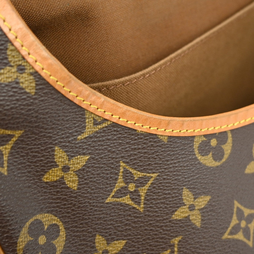 Louis Vuitton Saumur Handbag Monogram Canvas Brown Canvas Shoulder Bag Bag (Pre-Owned)