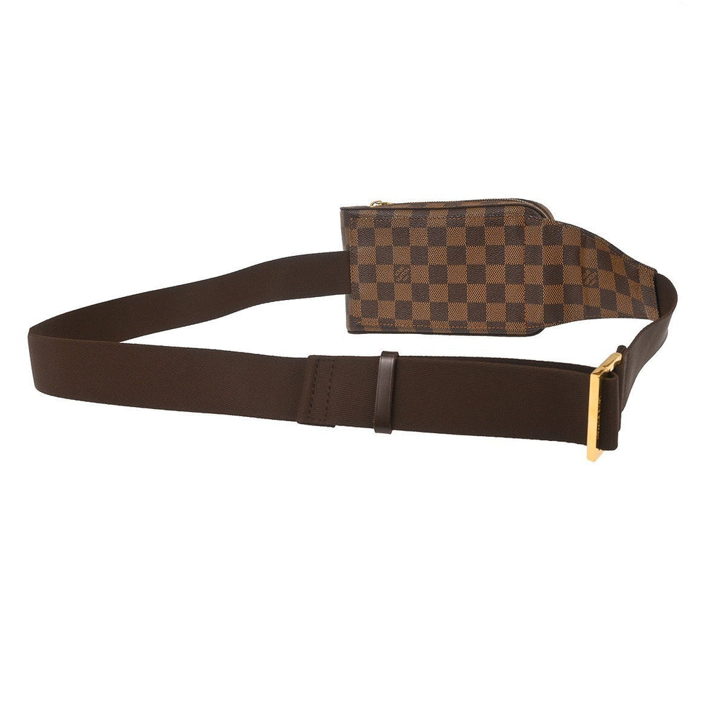Louis Vuitton Geronimos Waist Bag Damier Brown Canvas Shoulder Bag Bag (Pre-Owned)