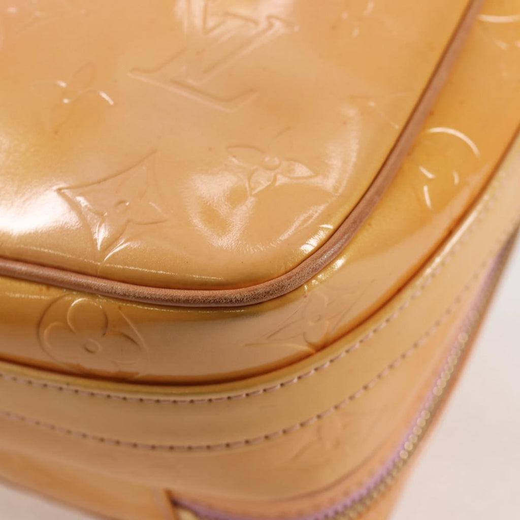Louis Vuitton Wooster Handbag Monogram Vernis Beige Patent_Leather Bag (Pre-Owned)