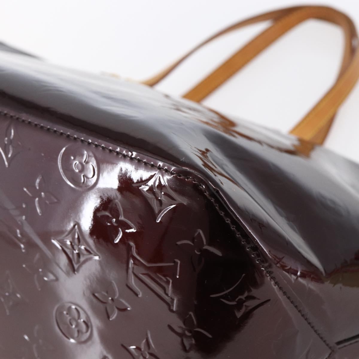 Louis Vuitton Bellevue Handbag Monogram Vernis Purple Patent_Leather Tote Bag Bag (Pre-Owned)