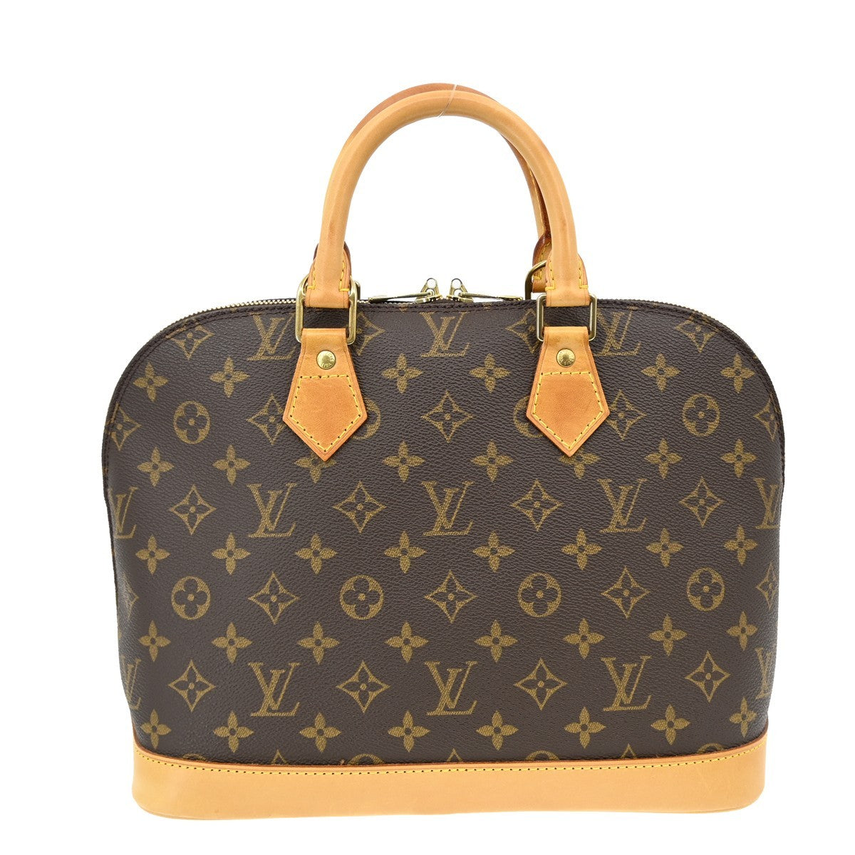 Louis Vuitton Alma Handbag Monogram Canvas Brown Canvas Handbag (Pre-Owned)