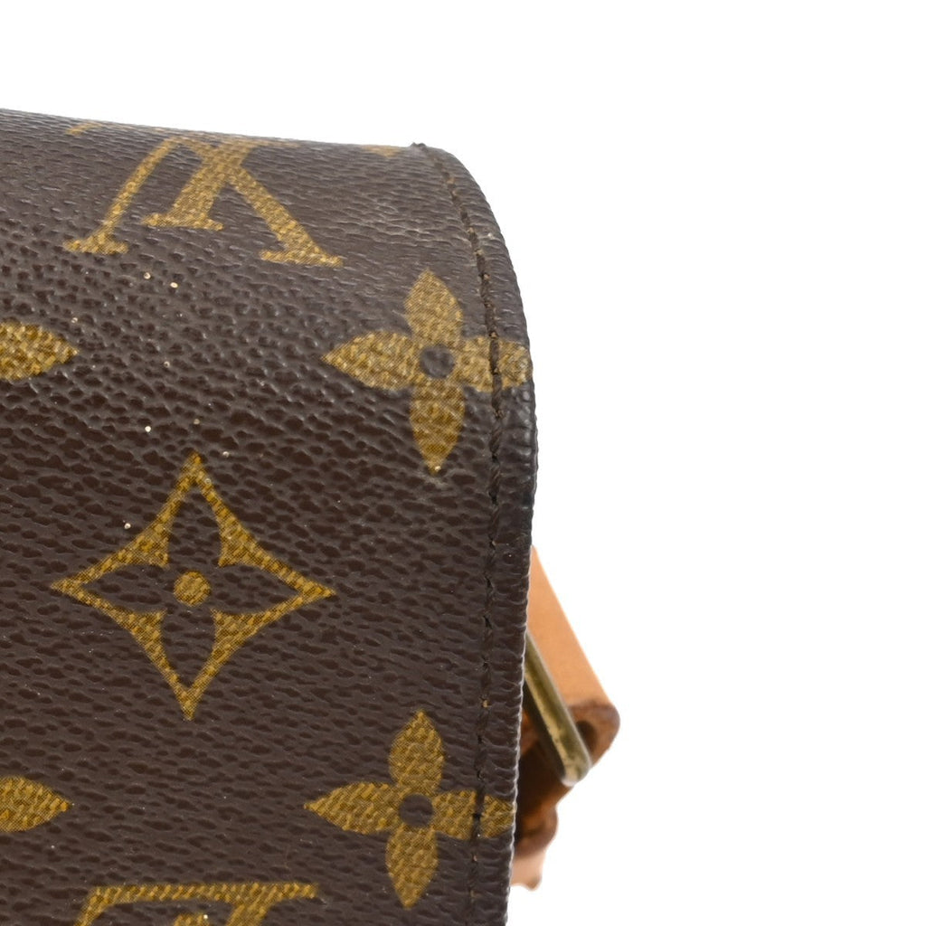 Louis Vuitton Cartouchiere Handbag Monogram Canvas Brown Canvas Crossbody Bag Bag (Pre-Owned)