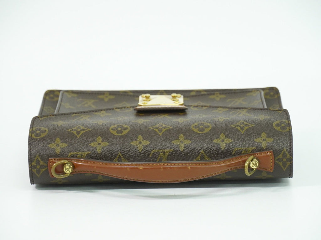 Louis Vuitton Monceau Handbag Monogram Canvas Brown Canvas Handbag (Pre-Owned)